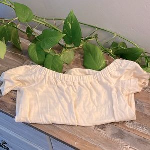 Madewell off the shoulder cream top